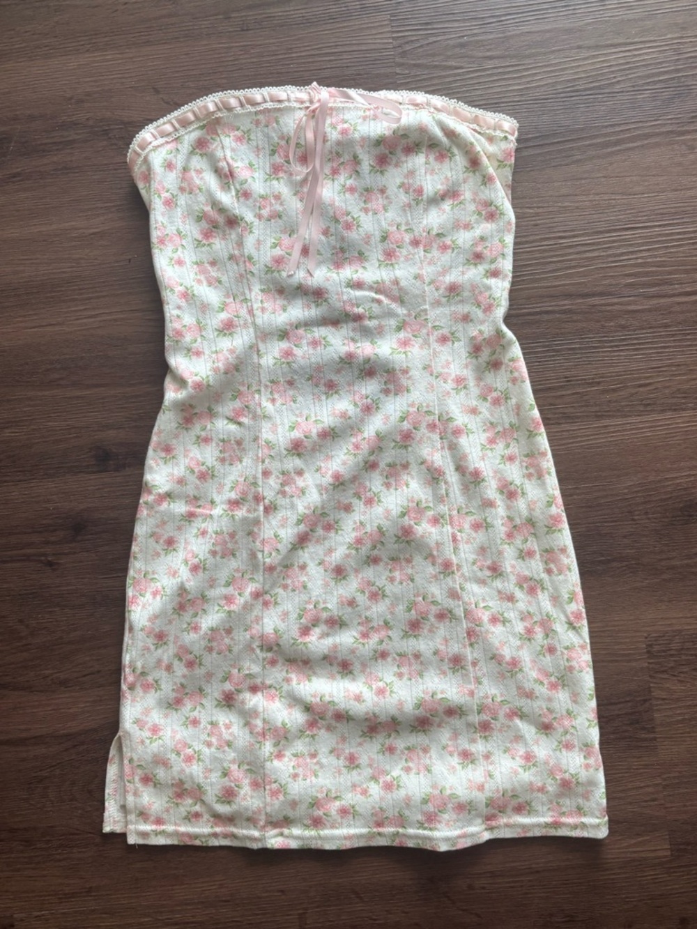 Blackbough Pink Floral Pointelle Dress and Bikini Set - Picture 9 of 11